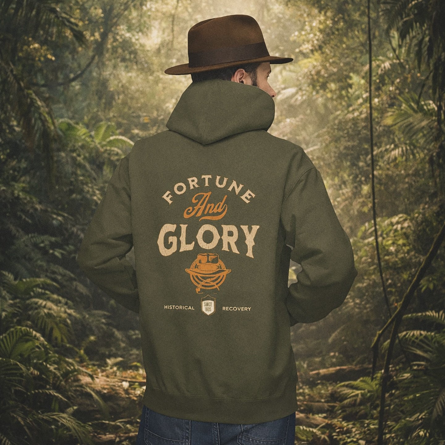 Not for the museum.
For the road ahead.

The Fortune &amp; Glory Hoodie and Tee is live in the Etsy shop&hellip;
Retro inspired, understated, and made to be worn, not displayed. Link is in my bio. #indianajones #adventureinspired #retrostyle #geekfas