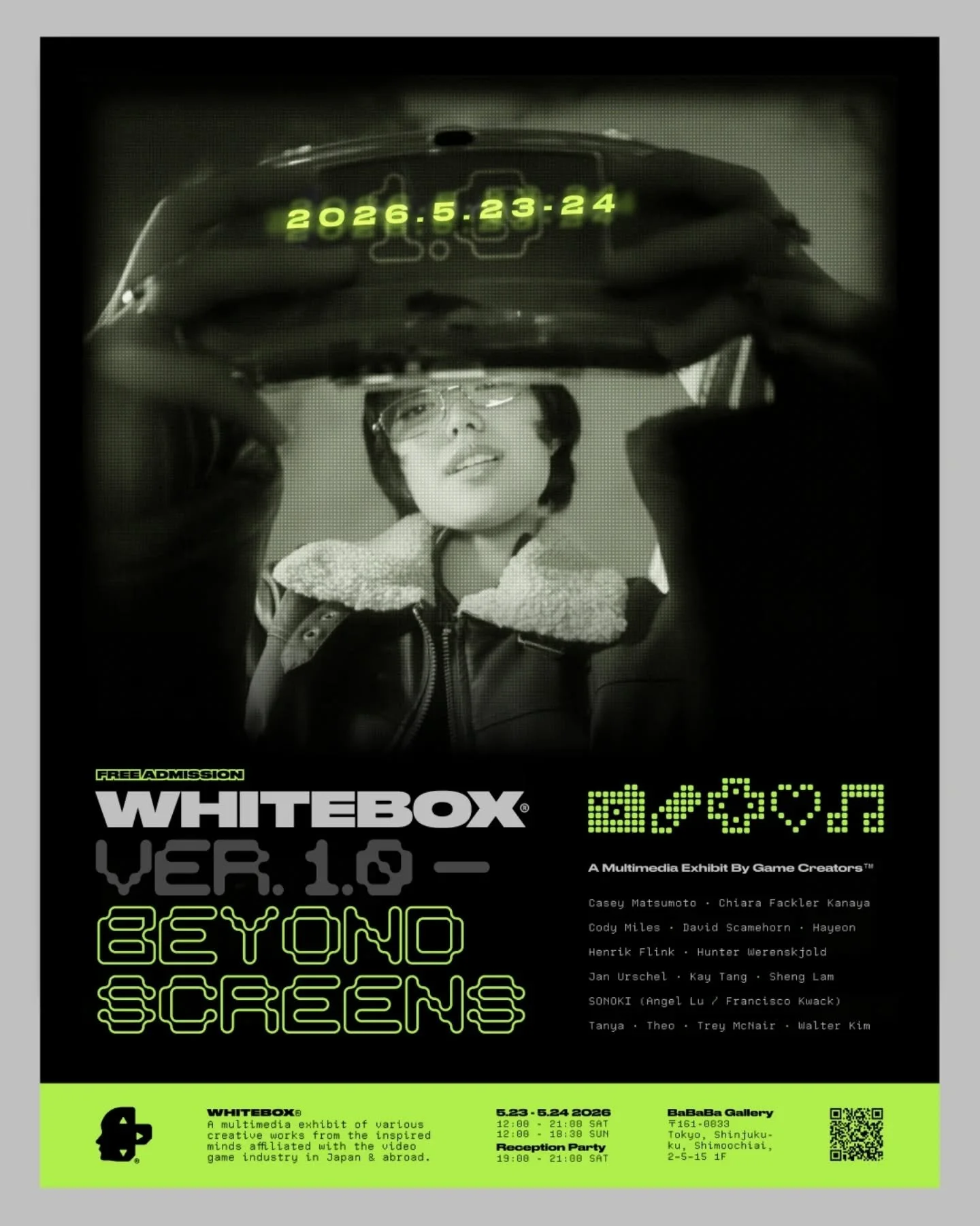 Excited to be a part of the first ever WHITEBOX exhibit in Tokyo later this month! See you there! 😄&hearts;️🎮🖼️

&darr; &darr; &darr;
WHITEBOX is an exhibition designed for creators in the game industry whose creativity extends beyond their screen
