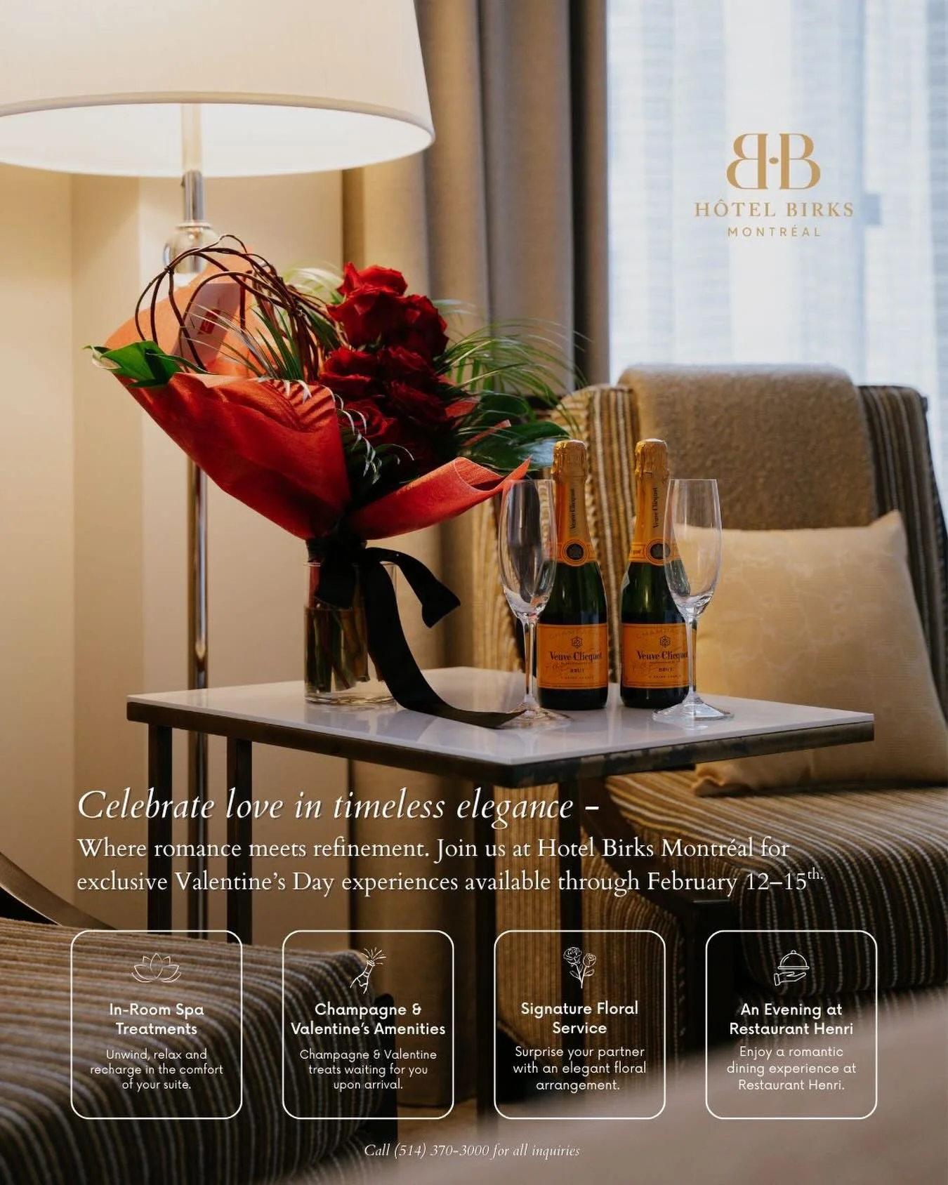 Passez la Saint-Valentin avec nous? Celebrate love in style.