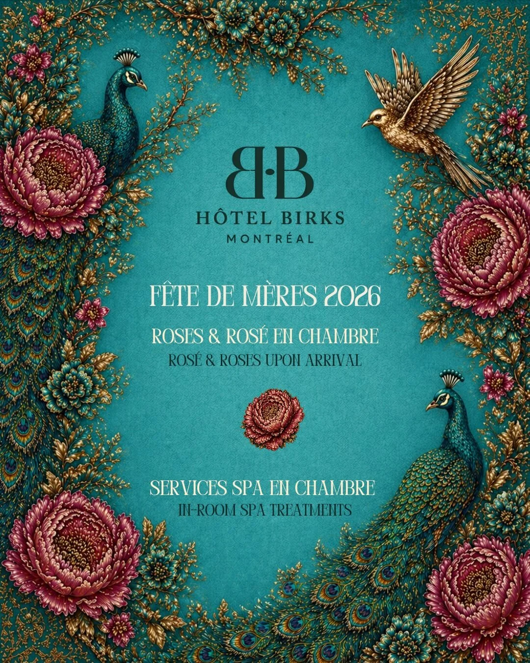 Celebrate Mother&rsquo;s Day at H&ocirc;tel Birks. Brunch at Restaurant Henri, then unwind in the comfort of your suite. Ros&eacute; &amp; roses upon arrival, and in-room spa treatments available to elevate your experience.

C&eacute;l&eacute;brez la