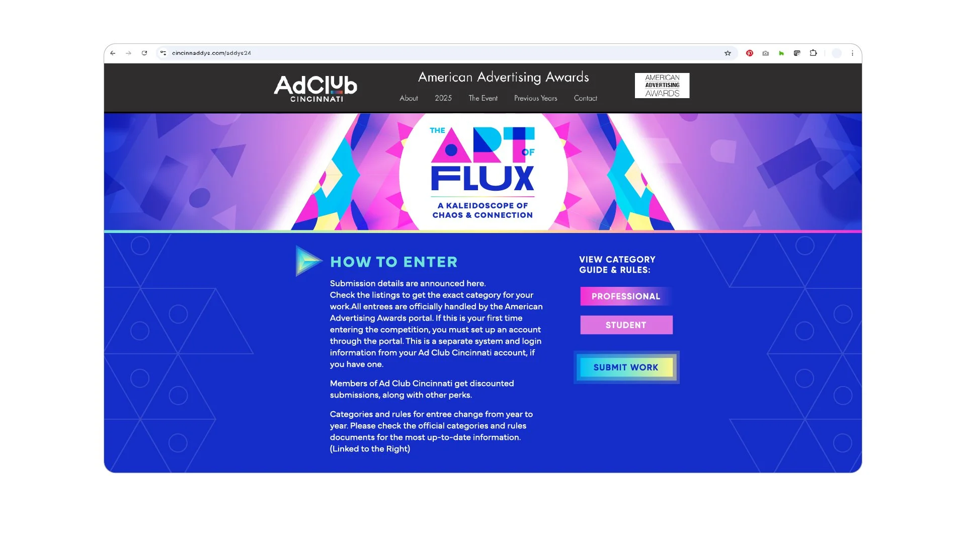 Design intent for website