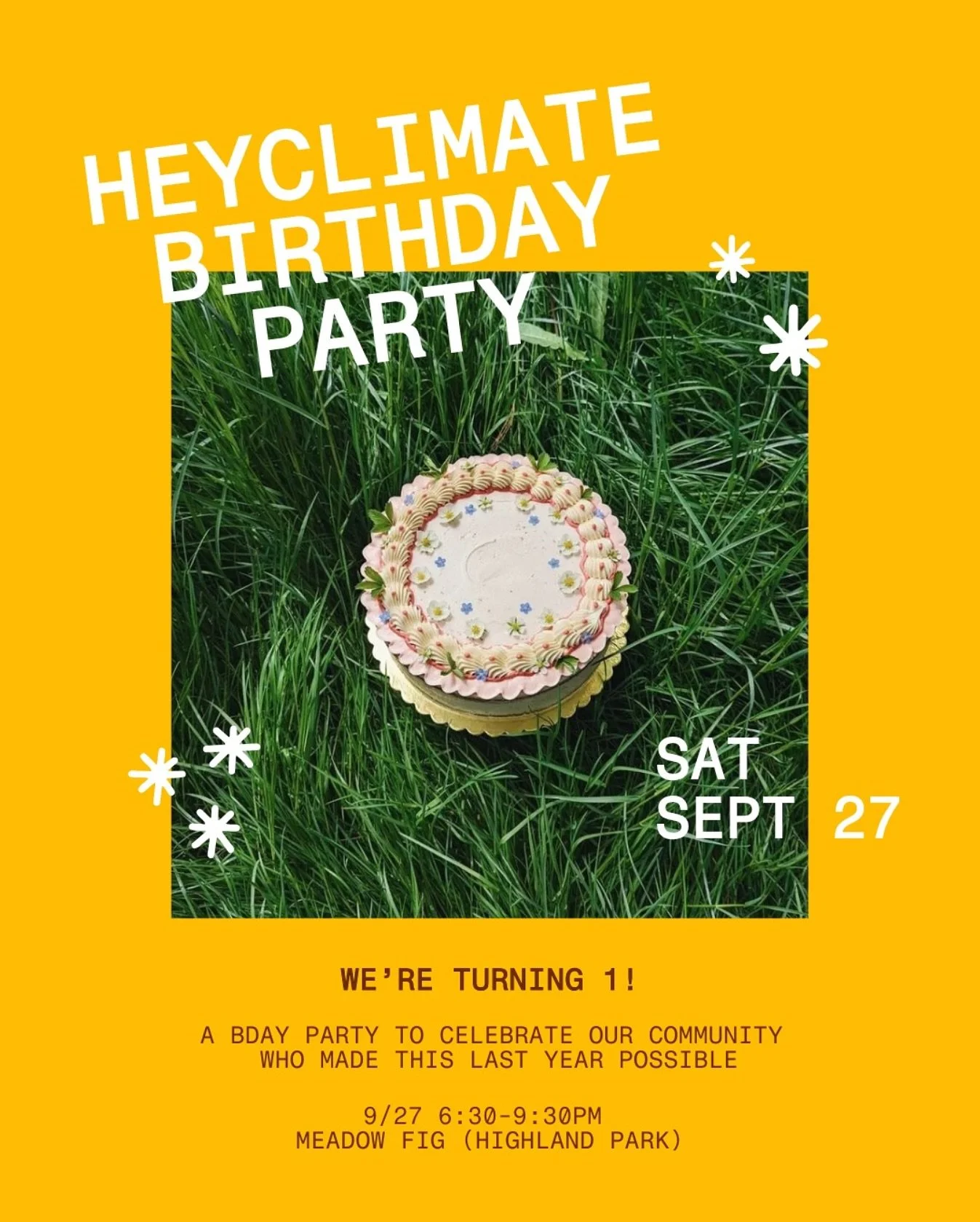 HeyClimate is turning 1!! And it’s all thanks to YOU — our incredible club members and community partners 🥹🎂
What started as just an idea to make friends while making a local climate impact has grown into a real, IRL community full of