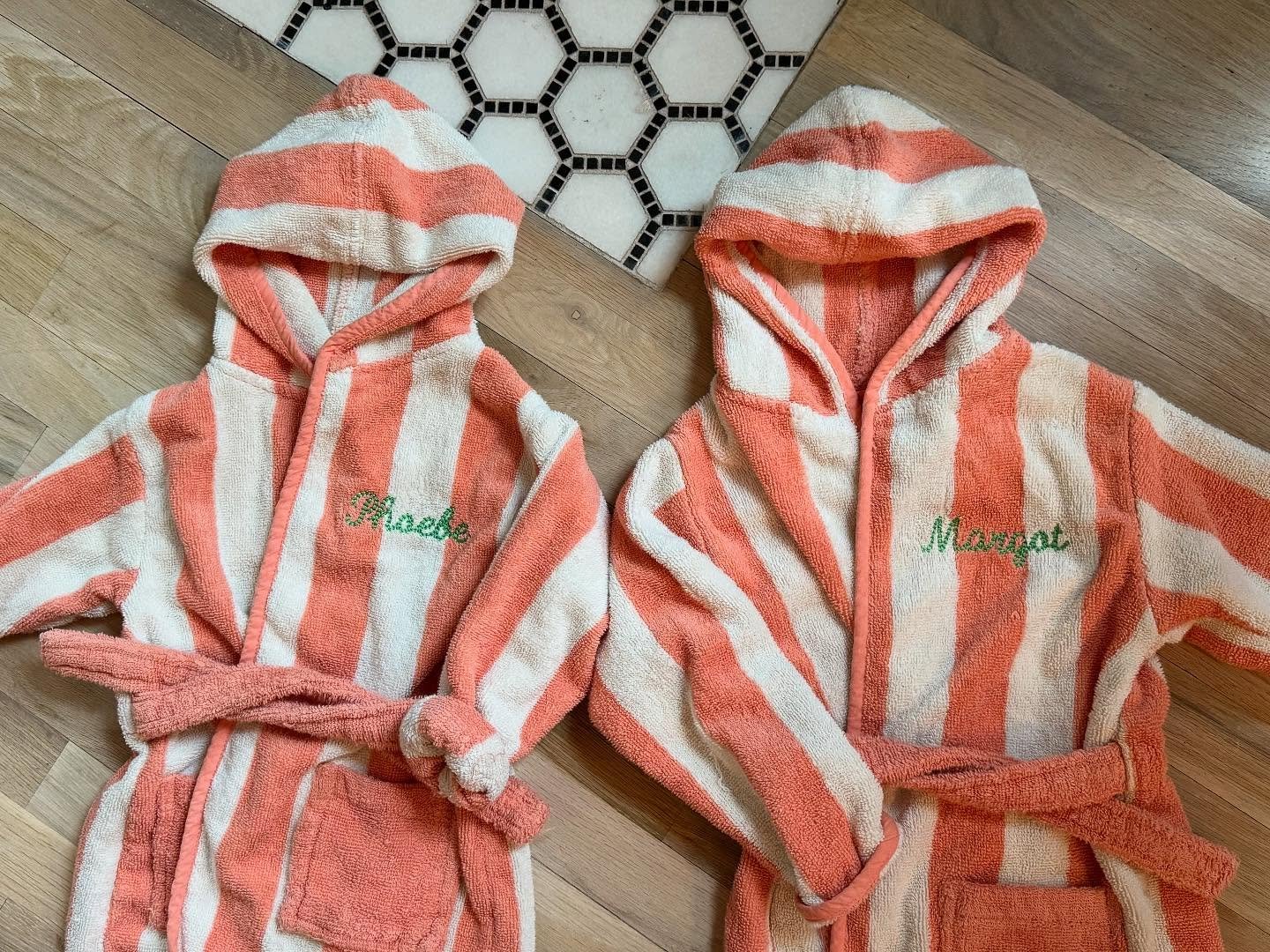 The cutest personalized robes for the cutest friends. Robes were customer provided. Would love the opportunity to personalize something special for you!
