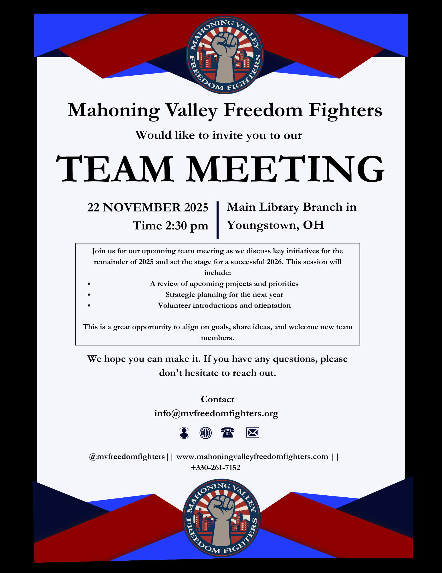 Volunteer Orientation Team Meeting