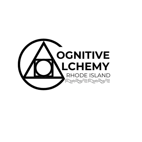 Logo for Creative Academy featuring a triangle with a circle inside and text to the right.