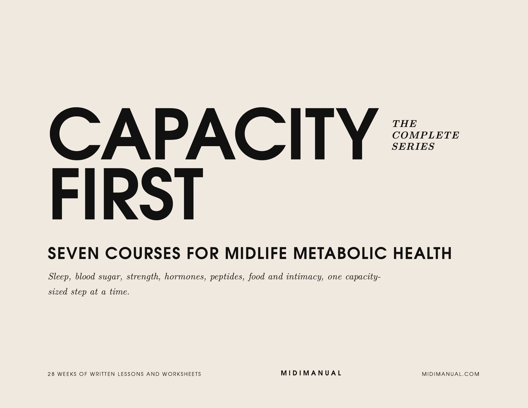 CAPACITY FIRST - THE COMPLETE SERIES
