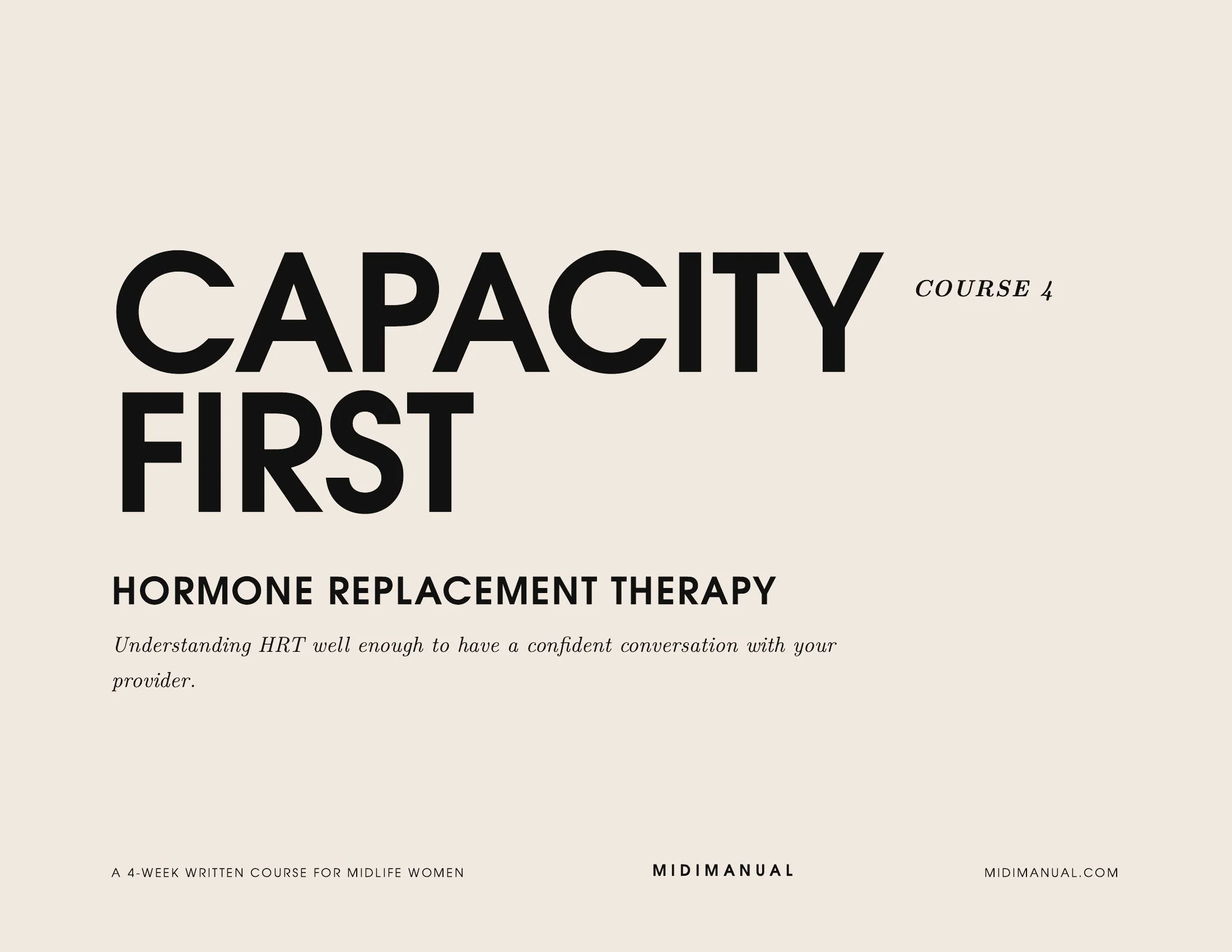 HORMONE REPLACEMENT THERAPY