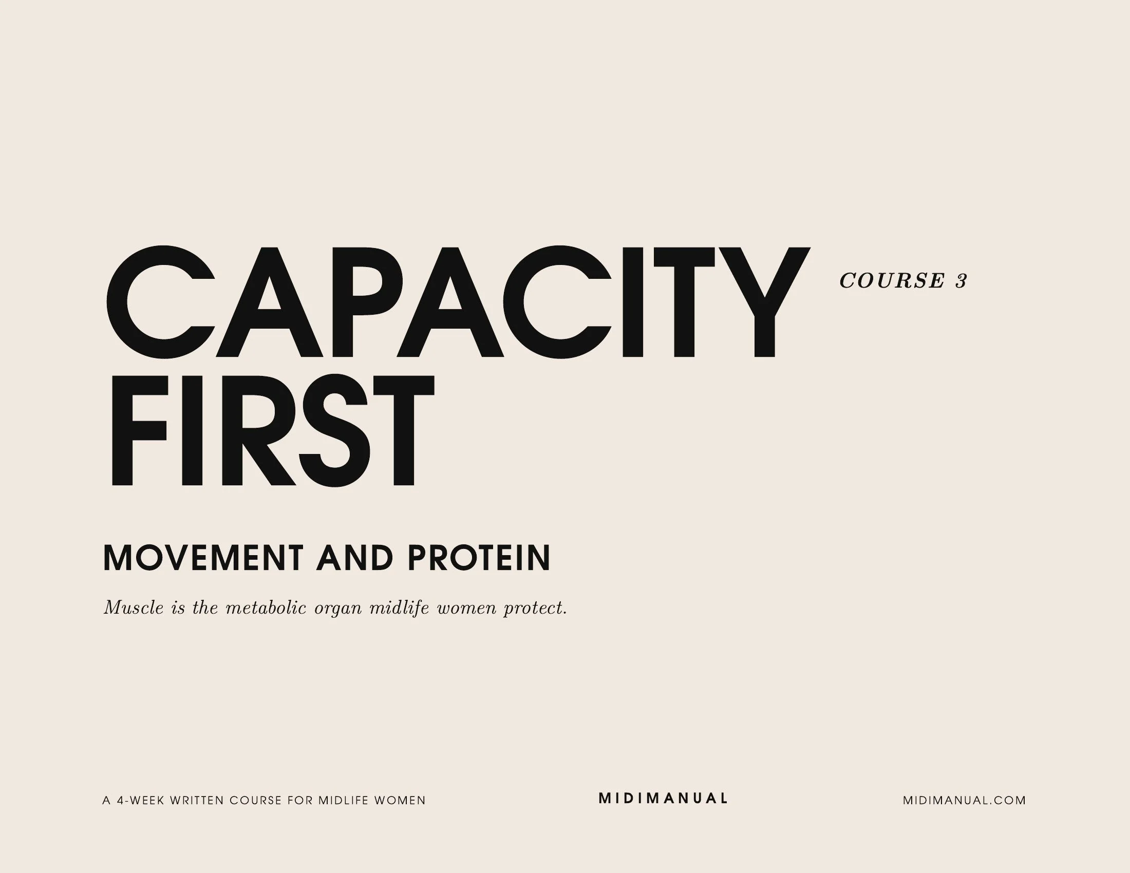 MOVEMENT & PROTEIN