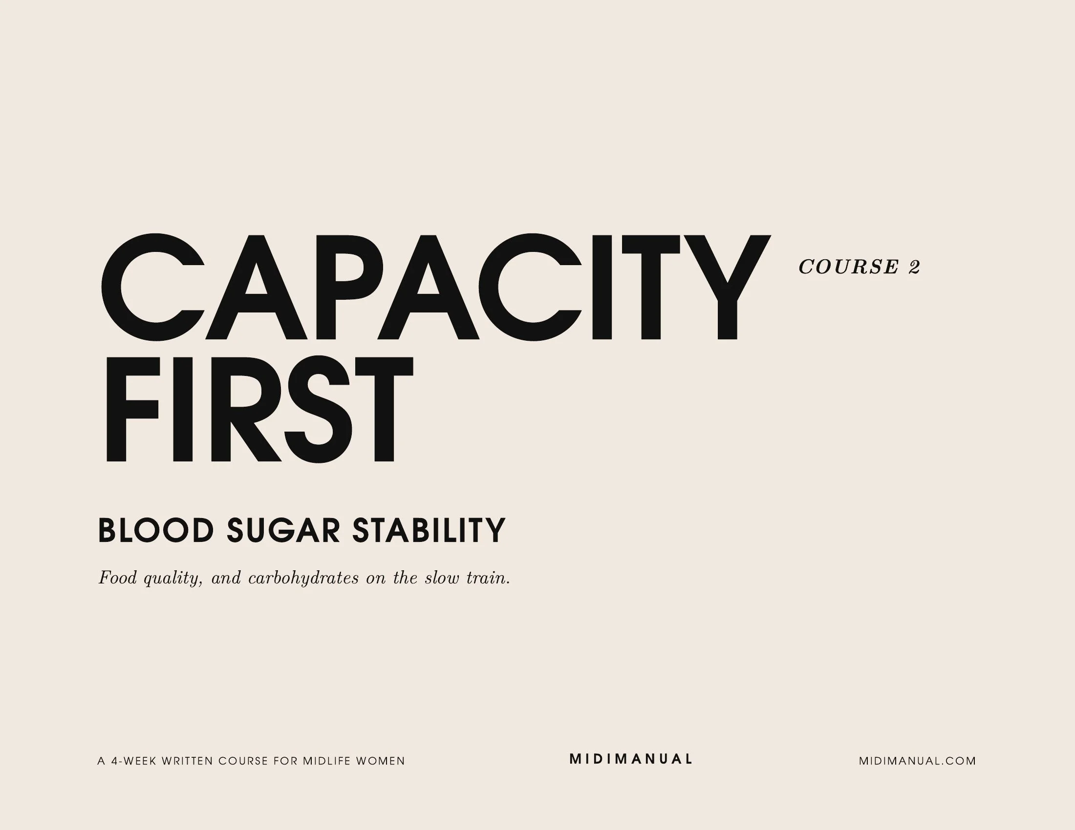 BLOOD SUGAR STABILITY