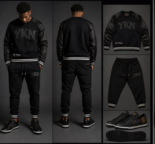 YKN ONYX BLACK SIGNATURE SWEAT PANTS
