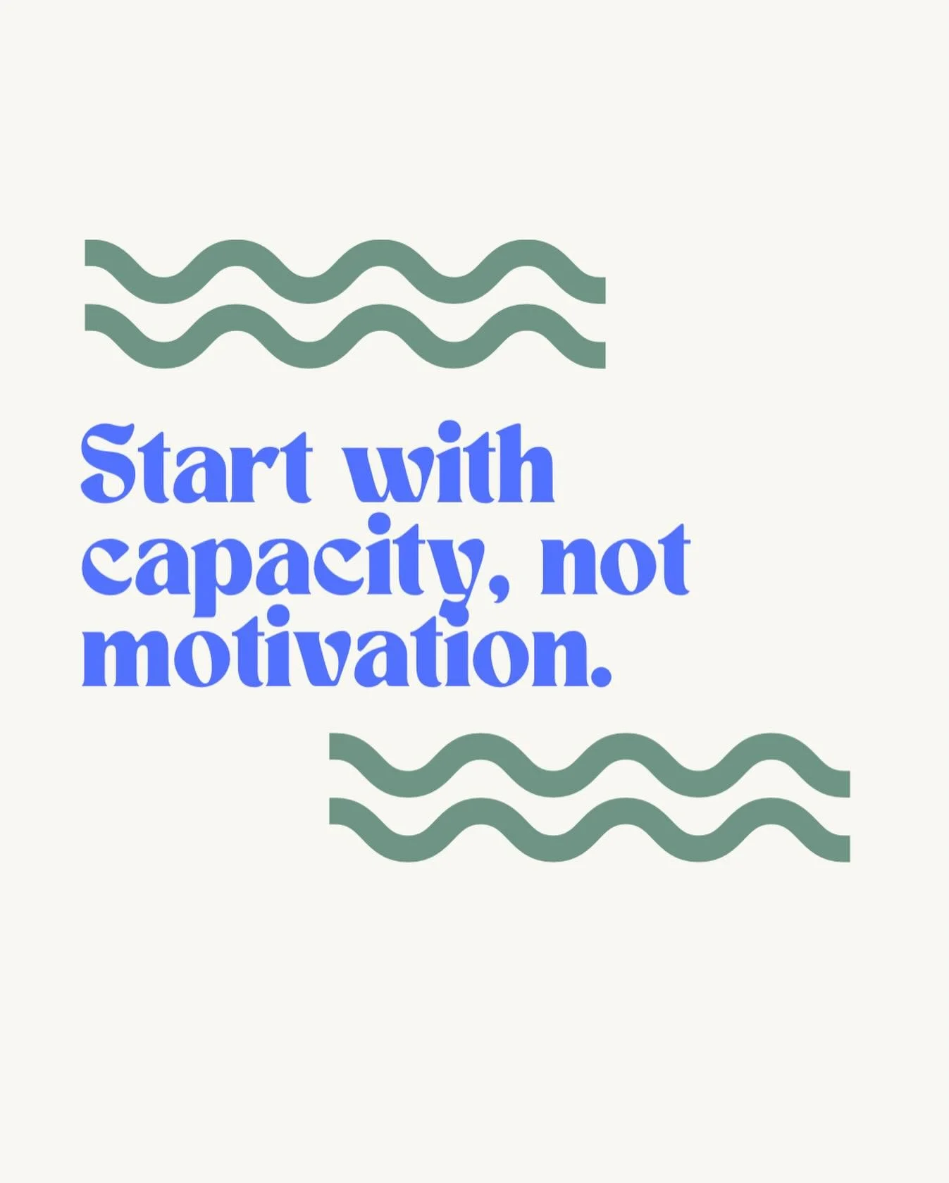 January has convinced us of a lie. 📣

That if we could just find more motivation, everything would fall into place.

More exercise. Better routines. Healthier habits. A calmer nervous system. A brand new version of ourselves by February.

Here&rsquo