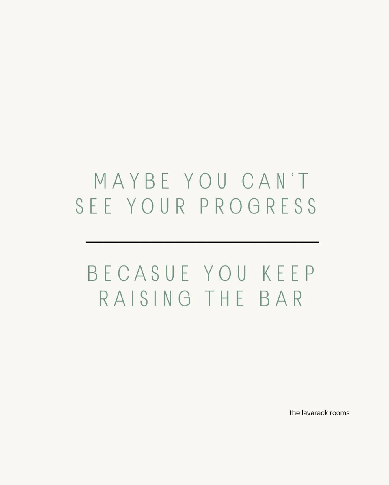 Maybe you can&rsquo;t see your progress because you keep moving the bar.

This shows up all the time with anxiety and perfectionism.

You set a goal.
You work toward it.
You get close.
And suddenly the bar shifts.

Now it&rsquo;s not enough.
Not fast