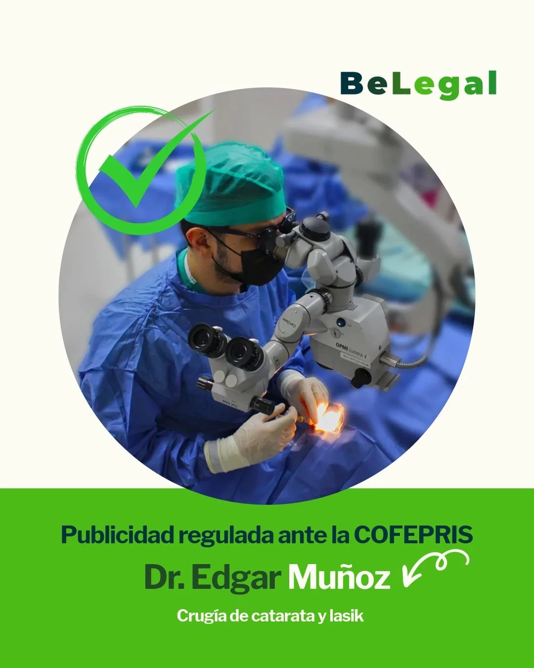 ✨ &iexcl;Hoy celebramos el compromiso con la salud y la legalidad! 

Tres m&eacute;dicos especialistas confiaron en BeLegal y hoy ya tienen su publicidad 100% regulada ante la COFEPRIS, @oftacare_mx, @dr.josefabianm, @tucirujanoentijuana. 

💚 Ahora 