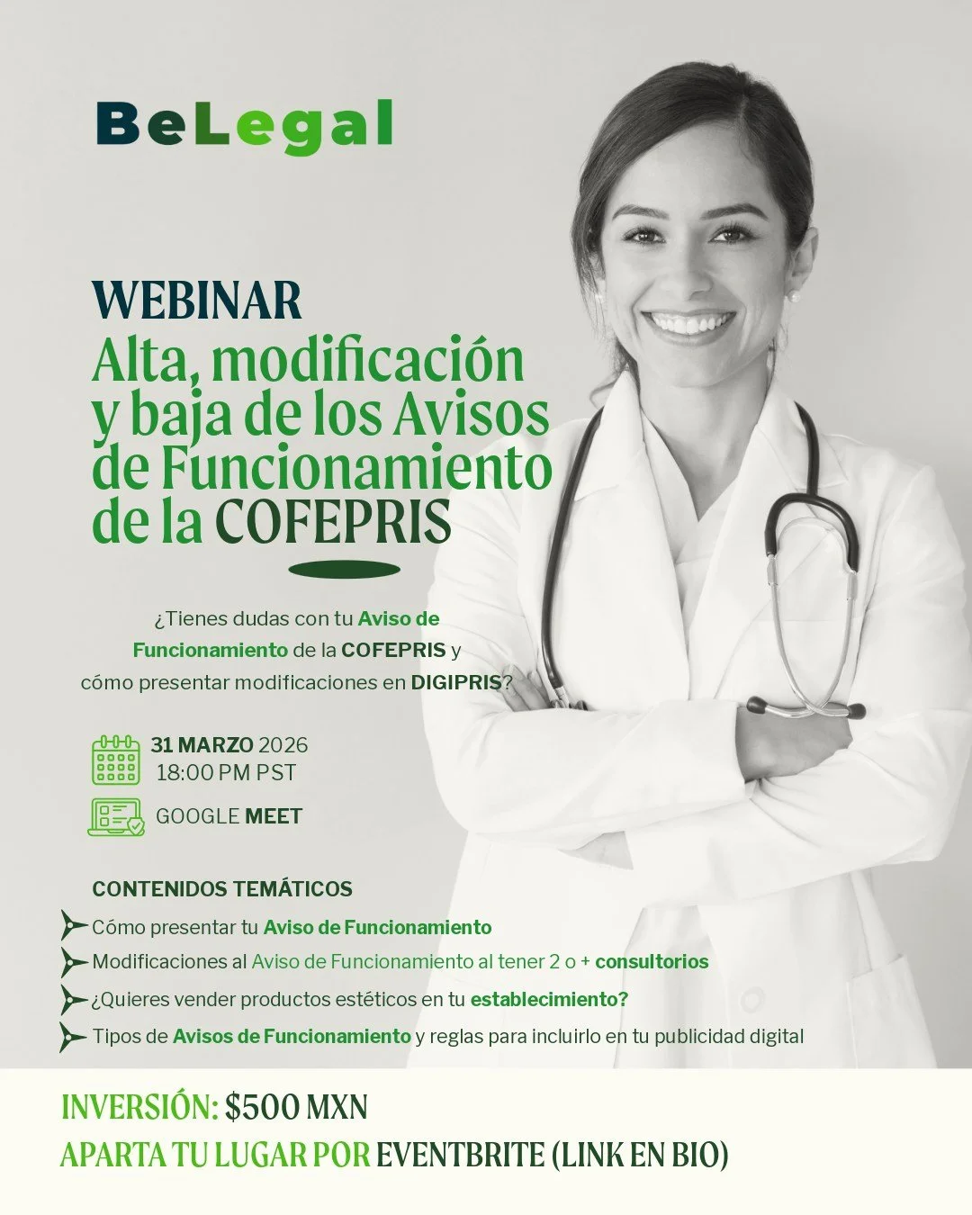 👉&iquest;Tienes dudas con tu Aviso de Funcionamiento?, &iquest;no sabes c&oacute;mo presentarlo?, registraste un establecimiento, pero &iquest;ya cambiaste de consultorio y no sabes qu&eacute;  hacer?, &iquest;das consulta en dos o m&aacute;s establ