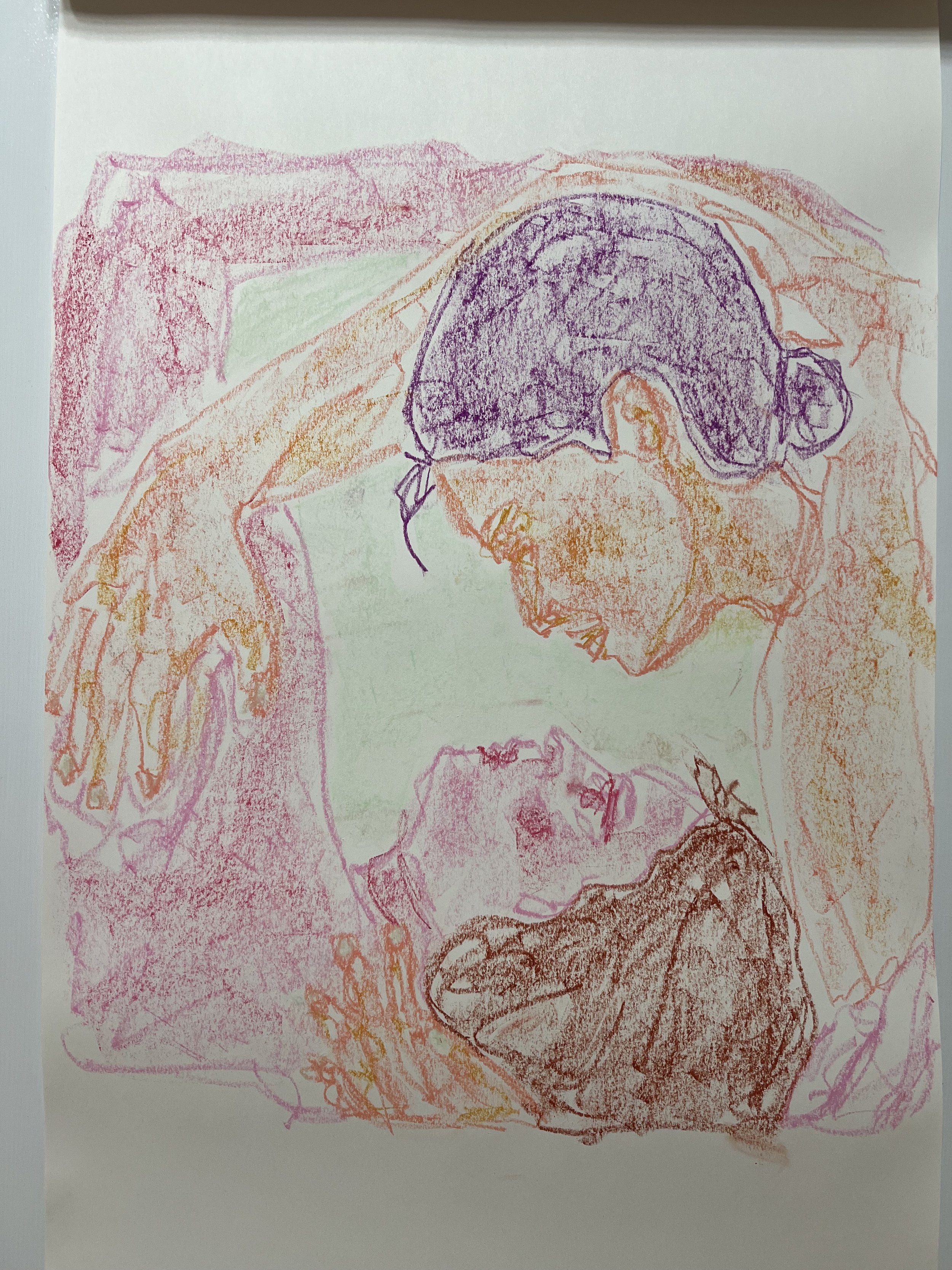 i can still taste it, oil pastel on paper