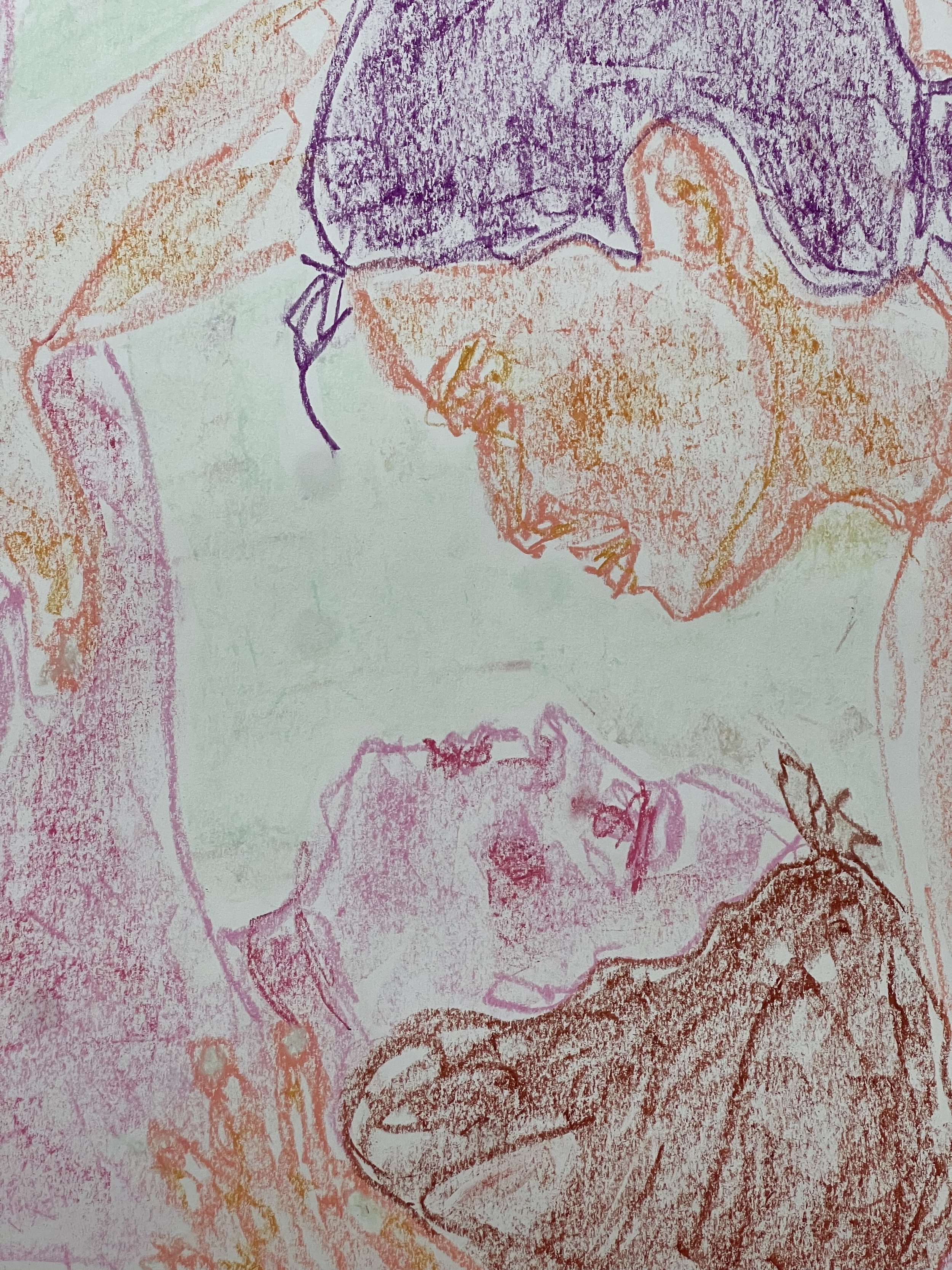 i can still taste it, oil pastel on paper