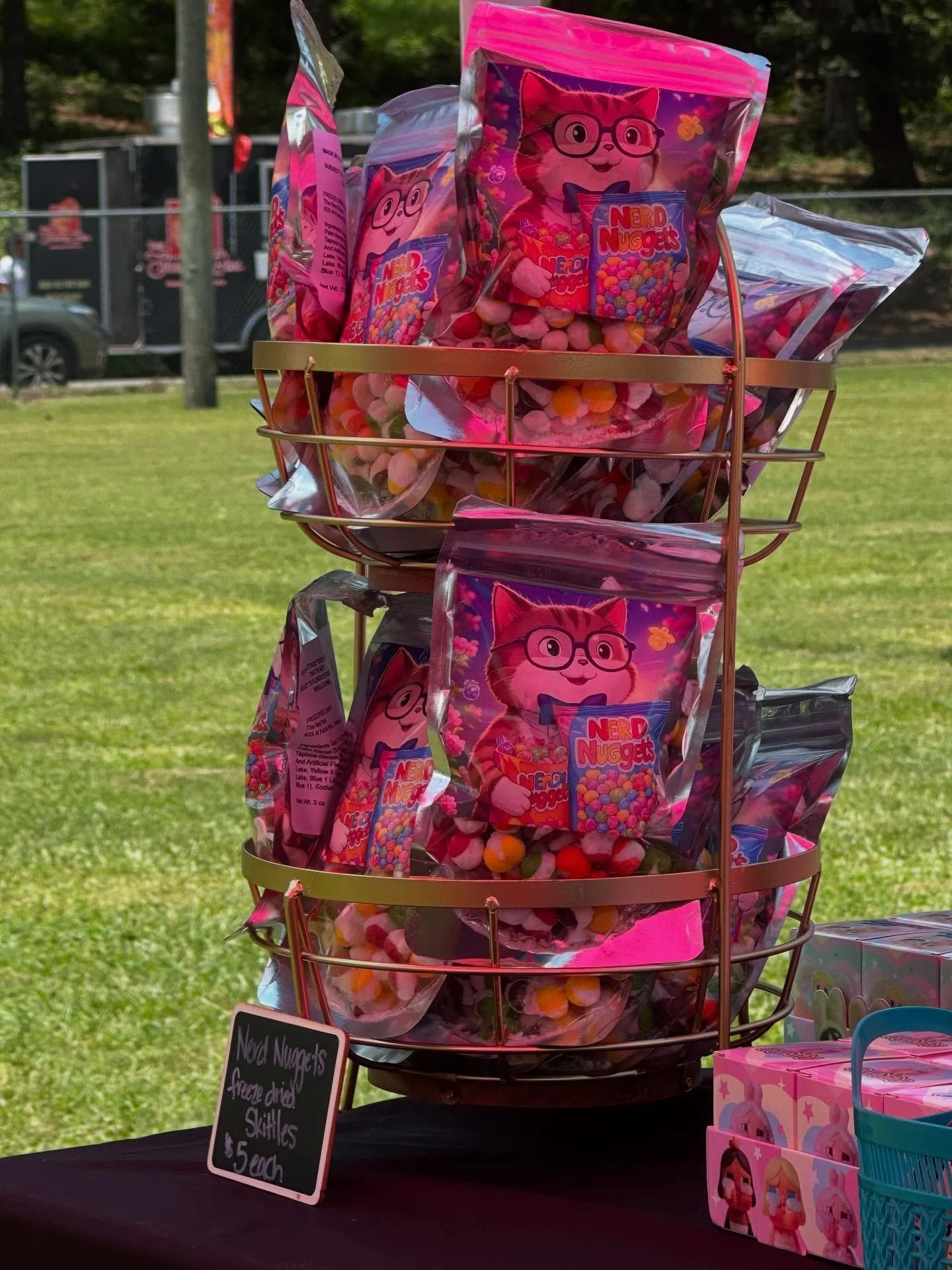 **NERD ALERT: Snack Level Unlocked!**
Introducing Nerd Nuggets &ndash; the crunchy, munchy, galaxy-brained cousin of your favorite rainbow candy! 

💥 Explosion of flavor.
🧠 Zero logic.
🤣 100% fun.
💵 Only $5 per bag.

Warning: May cause spontaneou