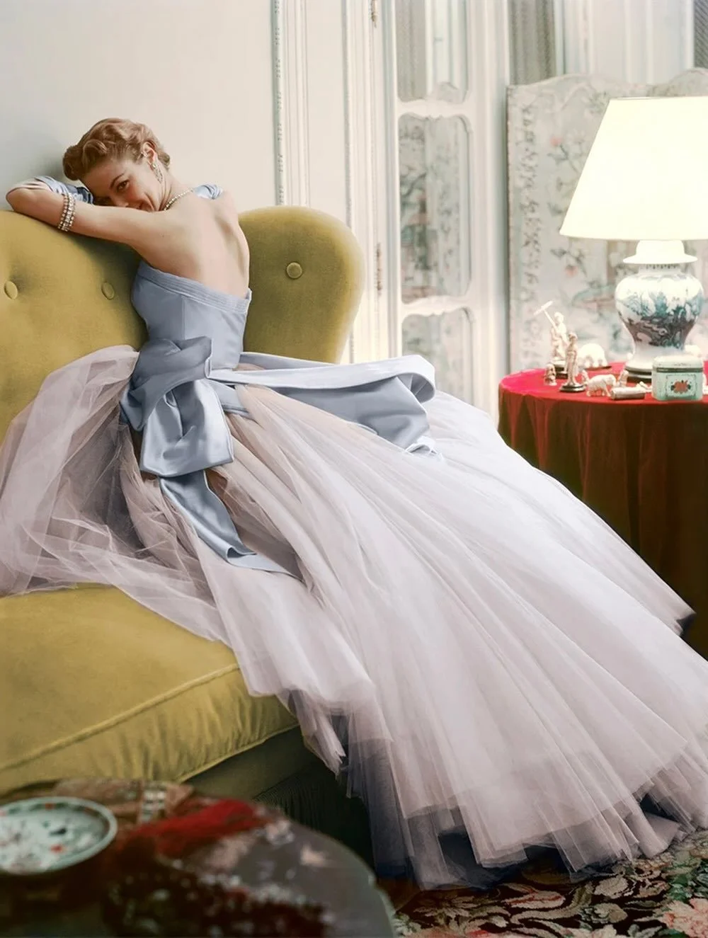 Jean Patchett for Vogue, Paris, 1950 by Norman Parkinson. Wearing a Jean Dess&egrave;s evening gown, Patchett embodies the elegance and drama that defined postwar fashion photography. 

To learn more about this photograph and other select works by No