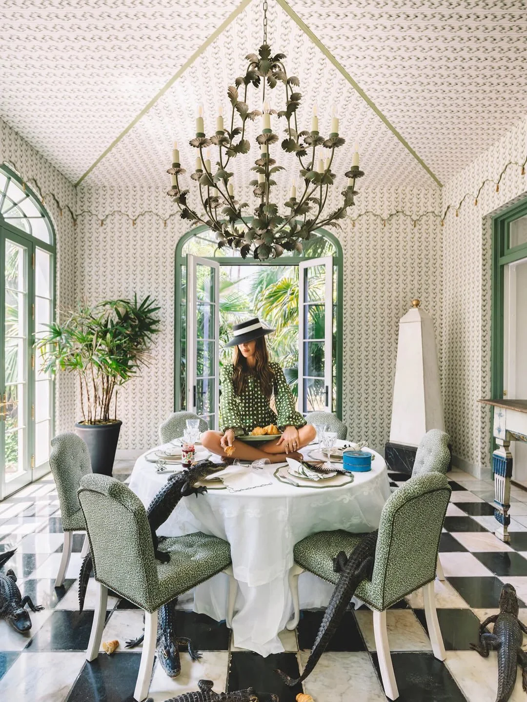 Feeding Time by Nick Mele

A perfectly set table, Southern grandeur, and a few uninvited guests. Feeding Time carries Nick Mele&rsquo;s signature mix of glamour and absurdity, where luxury tips just enough into chaos. The result feels playful, cinema