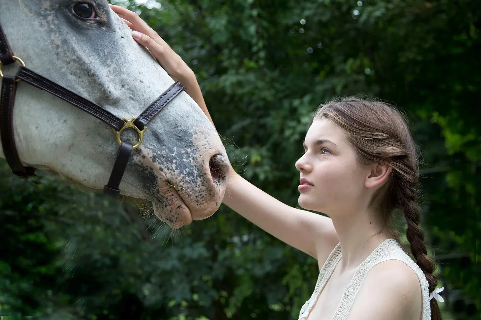 With Adoration by Donna DeMari.

A quiet moment of connection, captured with the softness and intimacy that define DeMari&rsquo;s work. Known for her romantic approach to fashion and equestrian photography, DeMari turns a simple gesture between horse