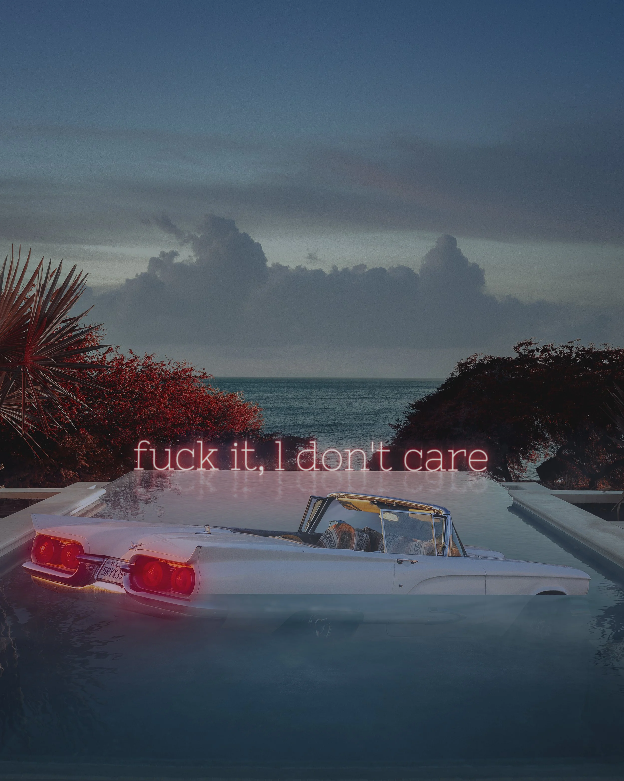 Couldn't Care Less by Jeffrey Czum 1905 Contemporary Photograph of car water and sky