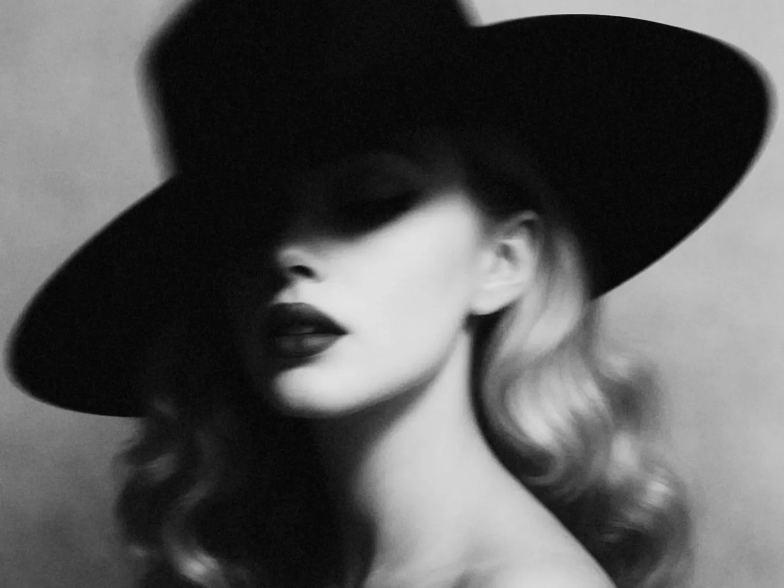 TS 13 by Tyler Shields Black and White Timeless Portrait of Model Wearing Hat for sale at 1905 Contemporary