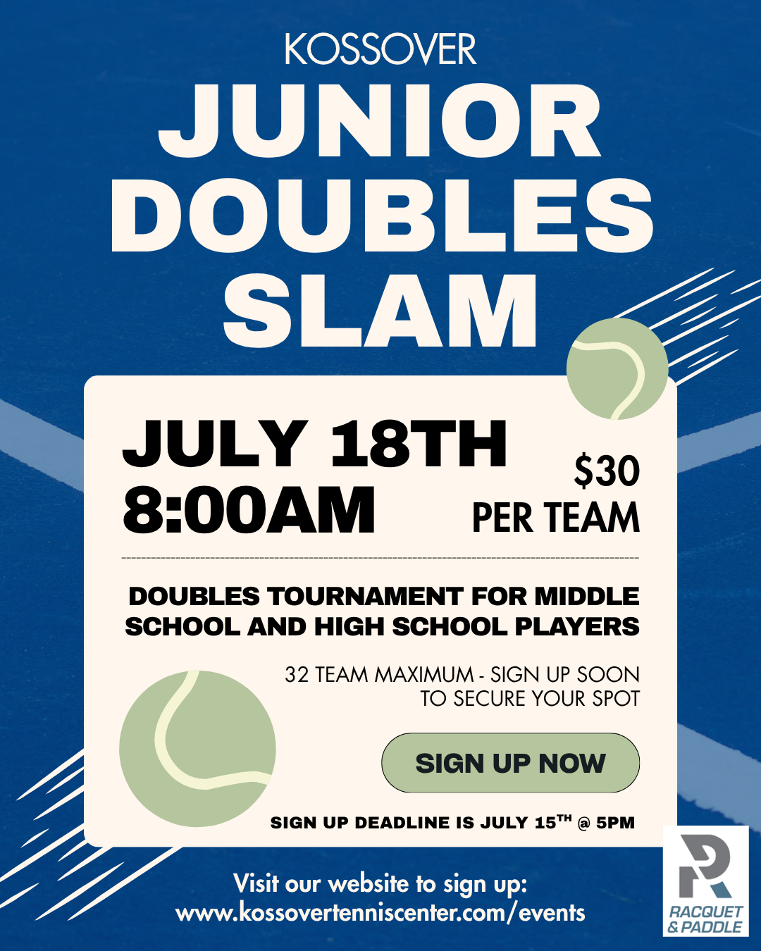 Kossover Junior Doubles Slam