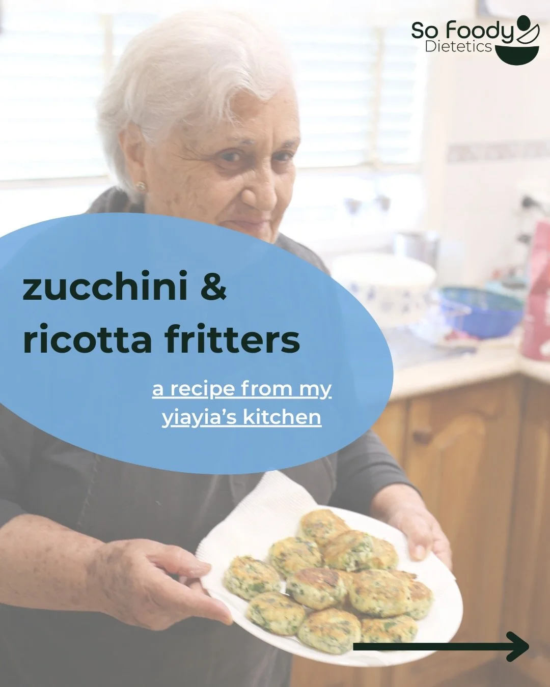Zucchini &amp; ricotta fritters!
A yiayia &amp; dietitian-approved recipe that&rsquo;s stood the test of time. Simple ingredients, big flavours, and perfect for busy weeks.
Another win is that it&rsquo;s also freezer friendly ✔️

Let me know if you m