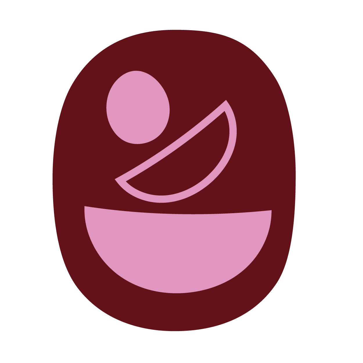 Group of five diverse young professionals working together around a laptop in a modern office, smiling and collaborating.