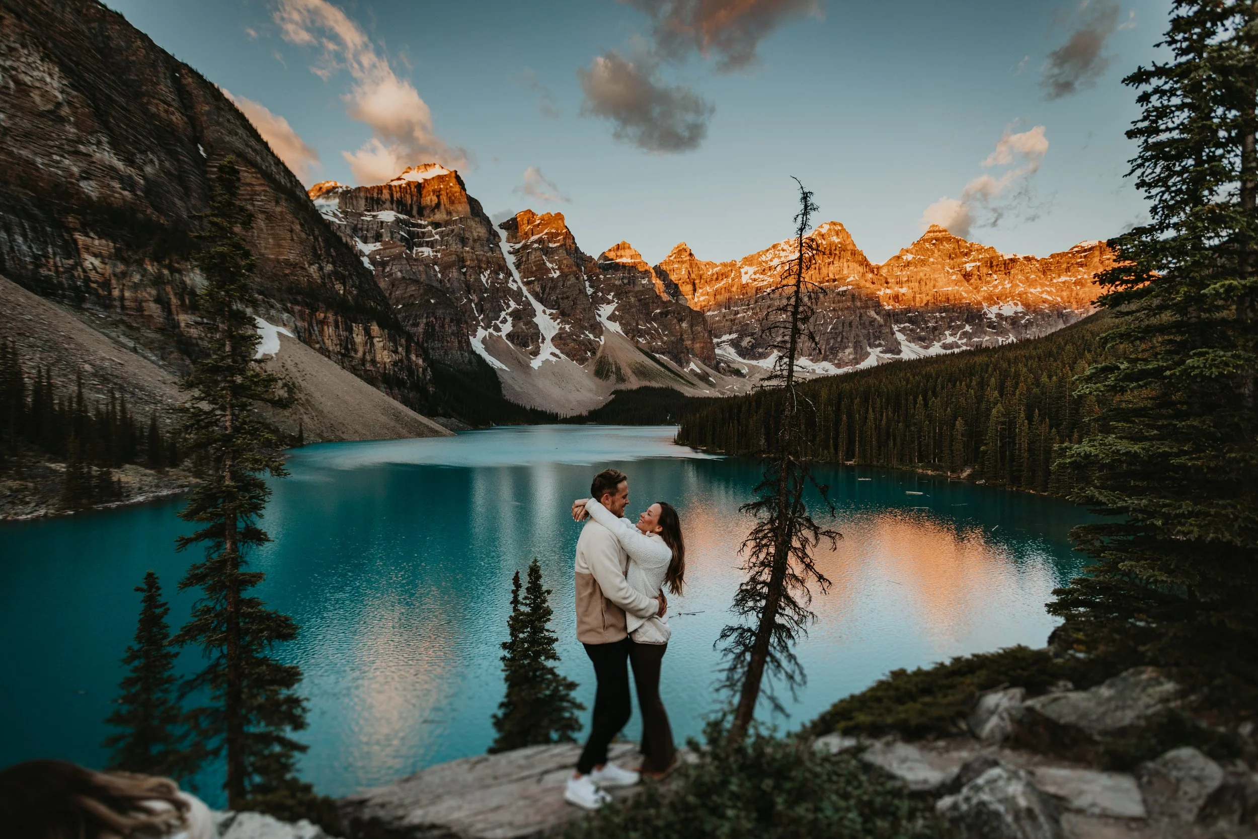 A Sunrise Moraine Lake Proposal That Almost Didn't Happen (But Turned Out Absolutely Perfect)