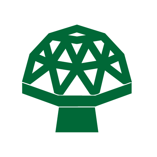 Geometric tree icon with polygonal canopy