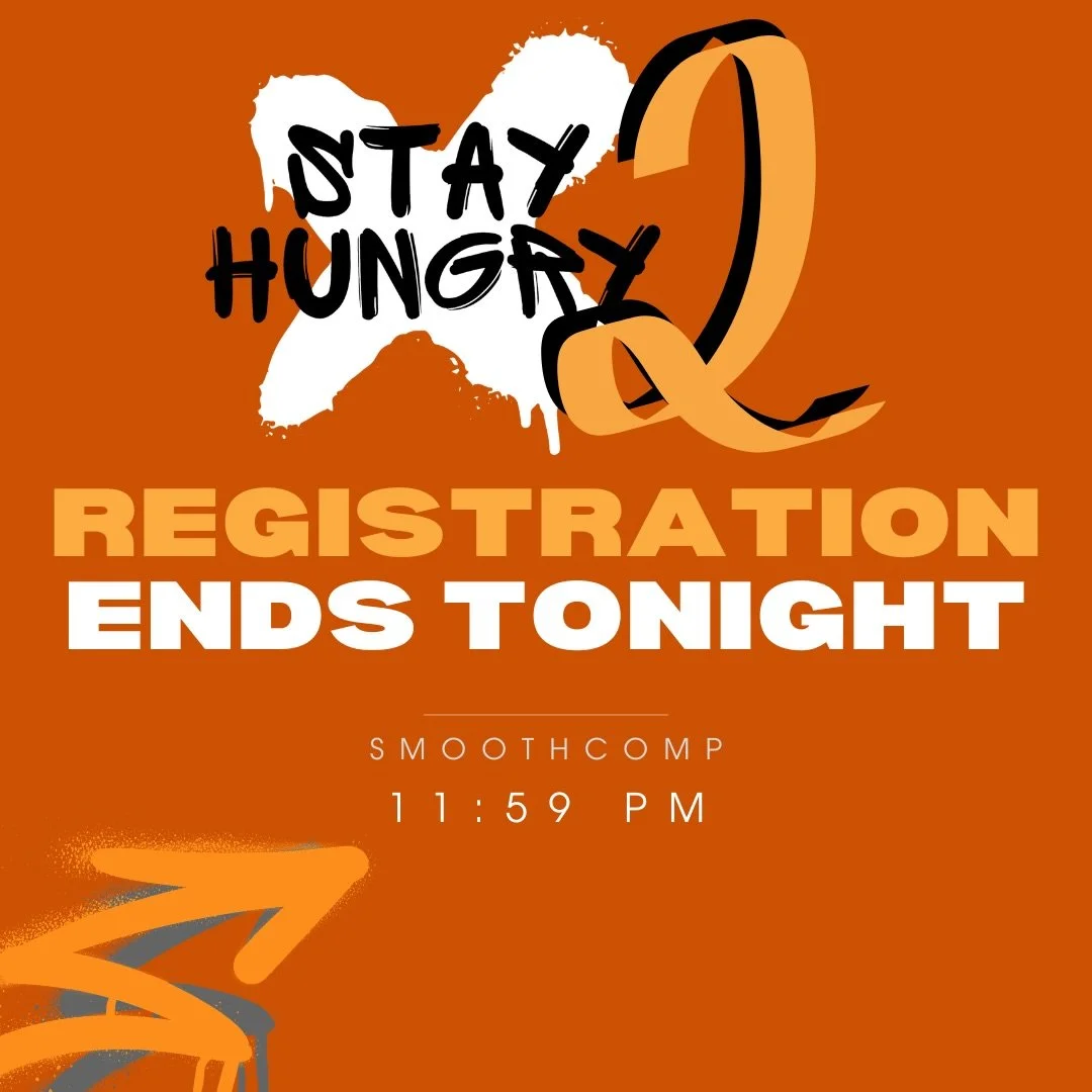 📢 Last call for Stay Hungry 2!

Registration ends tonight at 11:59pm

OR

When we reach max capacity (ONLY 1 SPOT LEFT‼️)

#stayhungry #lastcall #bjj #letseat #outdoorgrappling