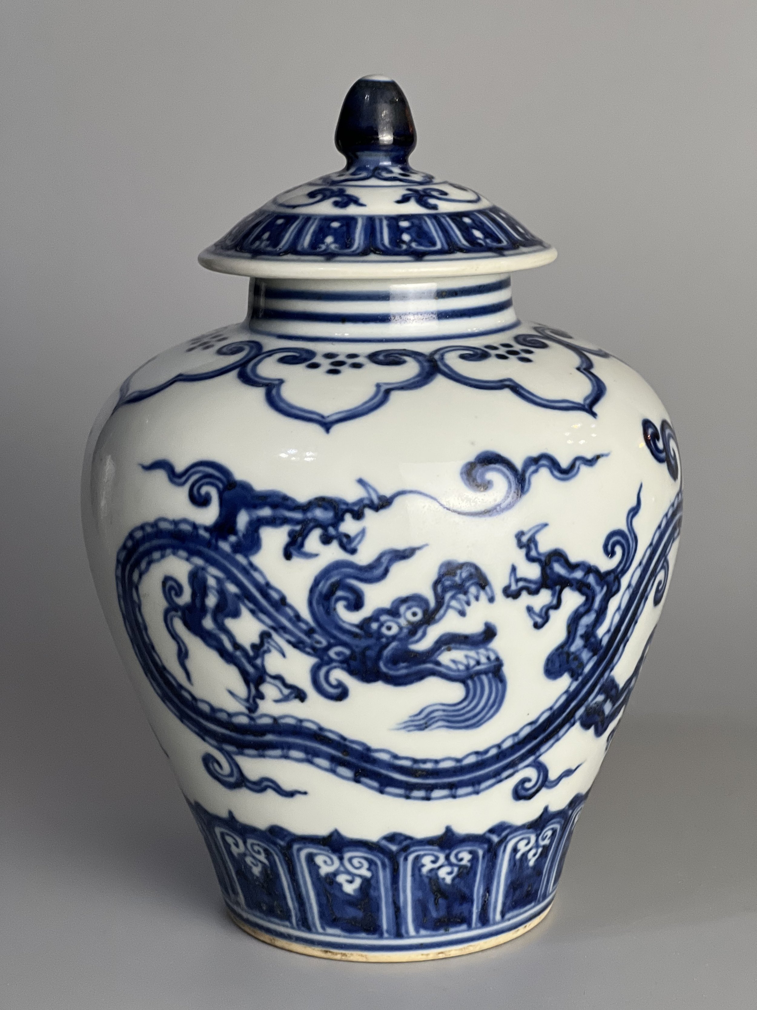 A Blue-and-White 'Dragon' Jarlet, Xuande Mark and Period