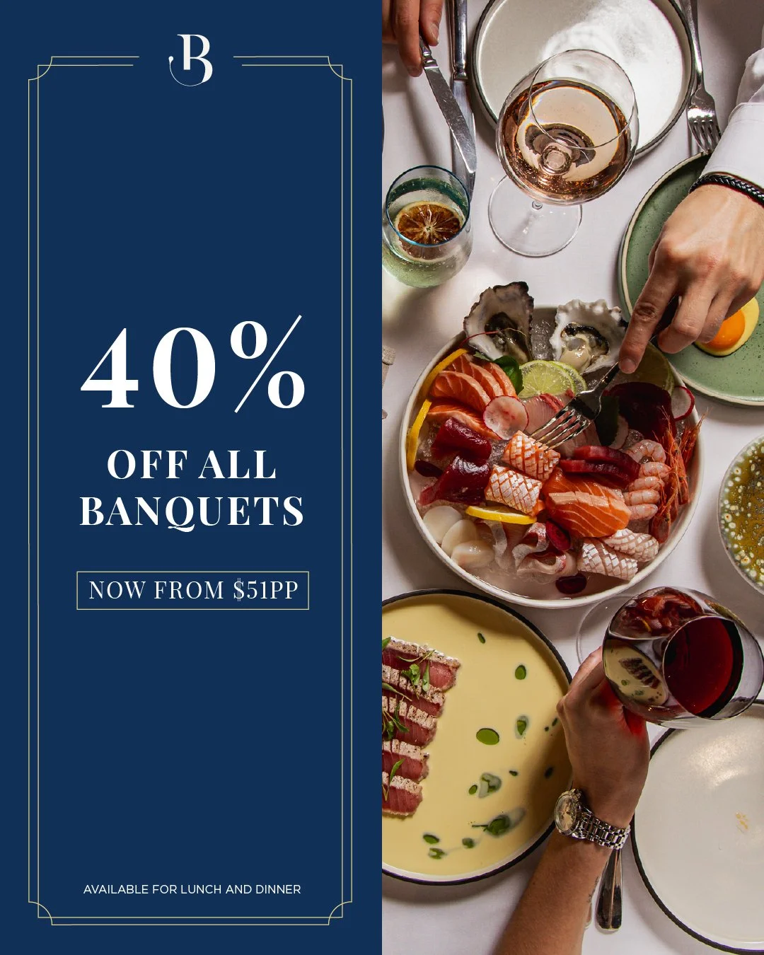 Winter Special - 40% off Banquets 