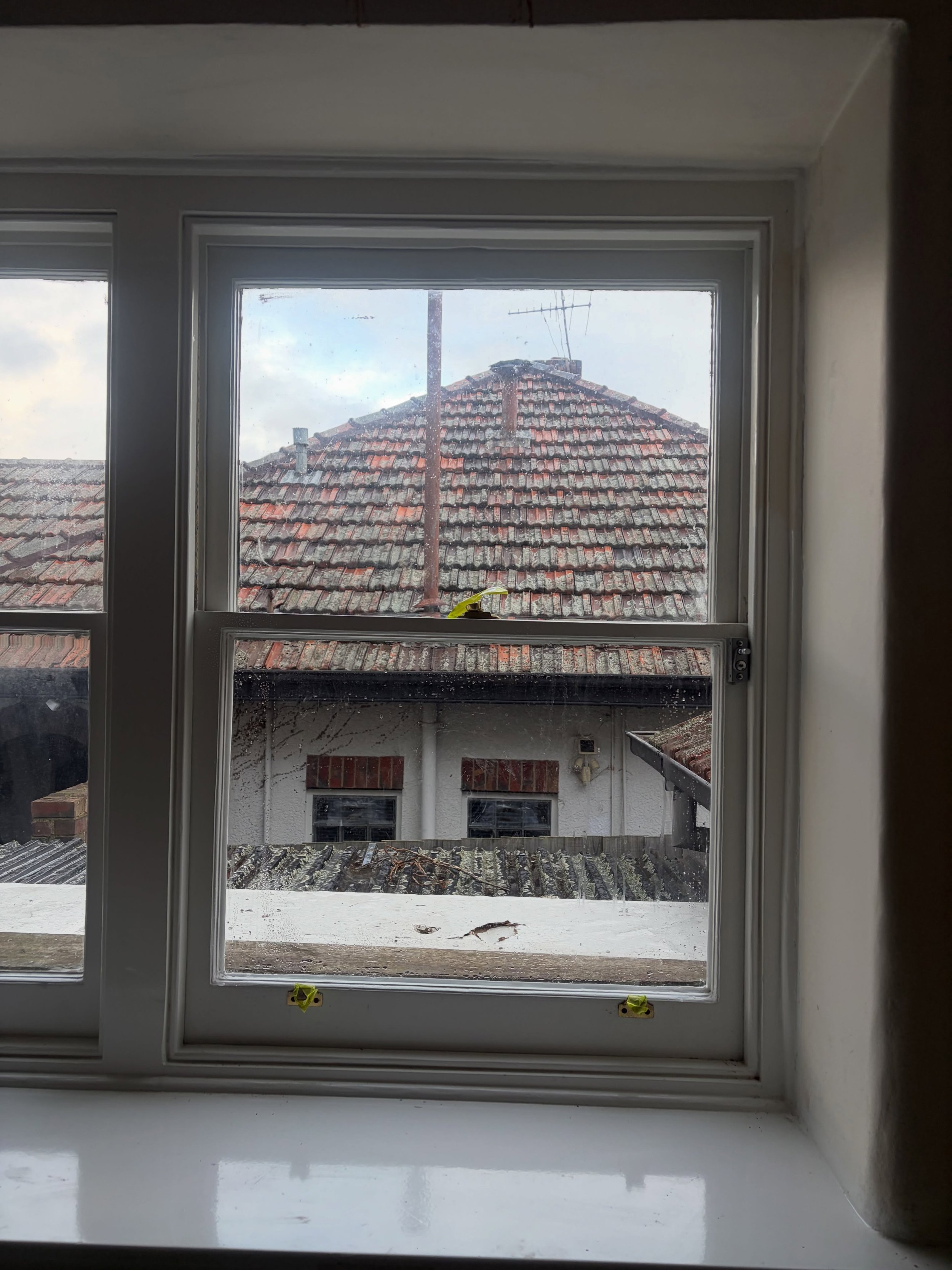 Sash window replacements in Glen Iris for one of our building partners 🤝 #gleniris #renovations #glassreplacement #sashwindows