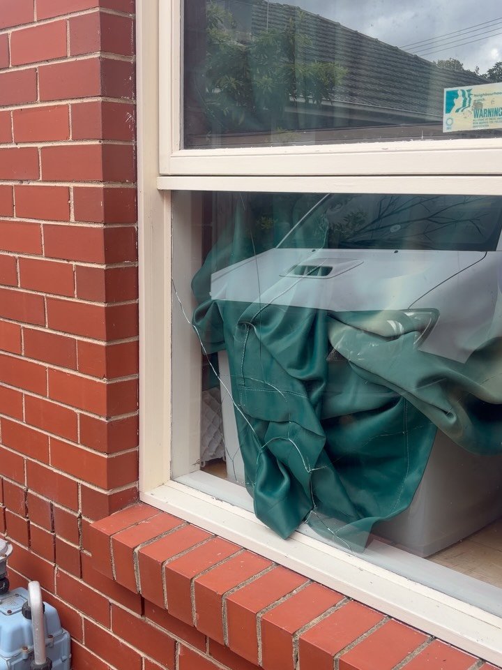 Pup approves ✅ 🐶 

We replaced this broken window in Mount Waverely, securing the safety and security of this property so our little friend here can roam around again safely. 

#glassreplacement #melbourneglass #originalglazing