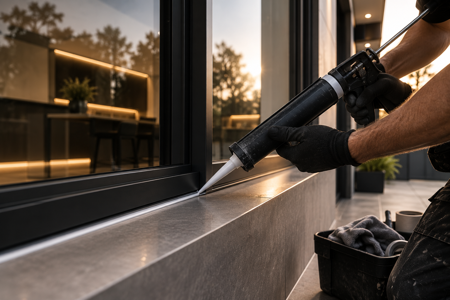 Professional caulking services completed by Original Glazing in Melbourne