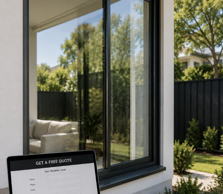 Window measurements prepared for a glass replacement quote in Melbourne