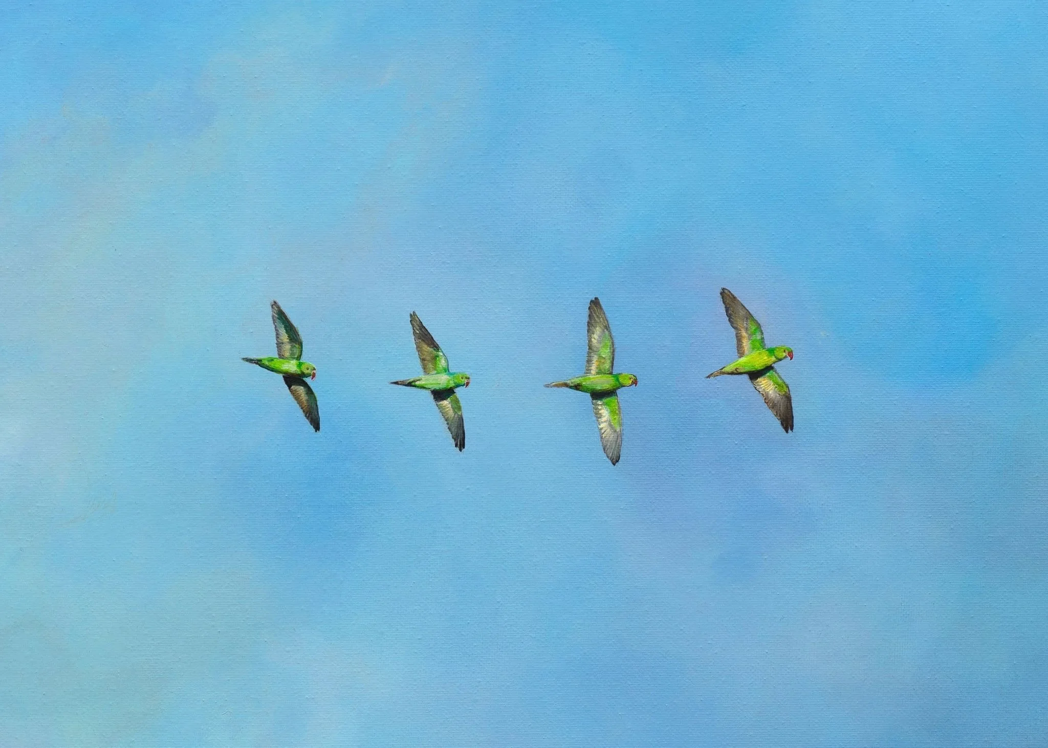 steph-cork-green-parakeets-blue-sky-painting.jpg