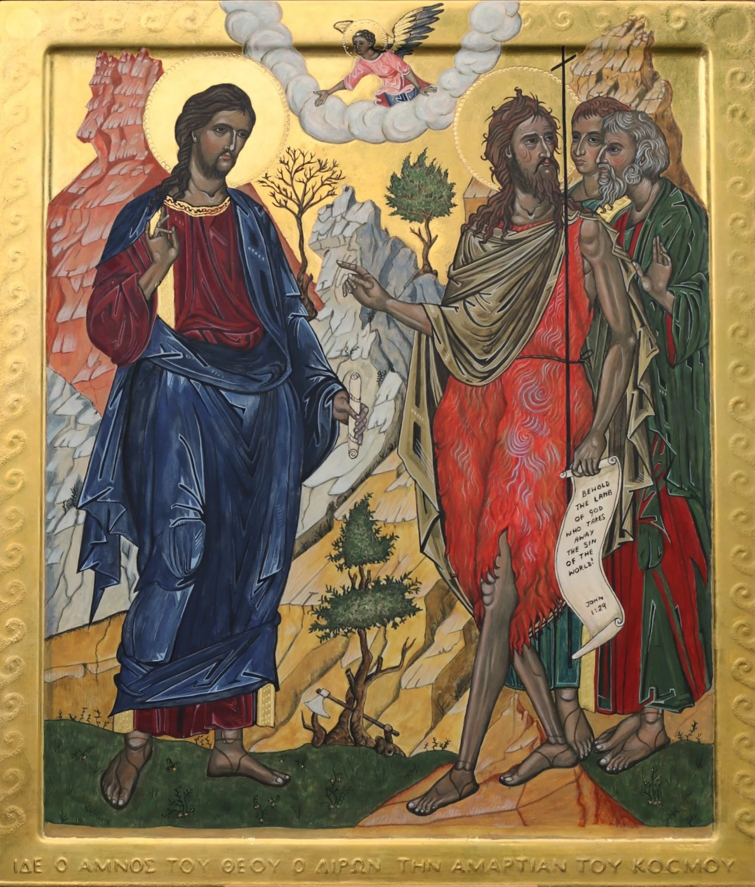 Dr Linda Smith | Behold the Lamb of God | Egg tempera, 24 ct. gold leaf on wood
50 x 60 cm
