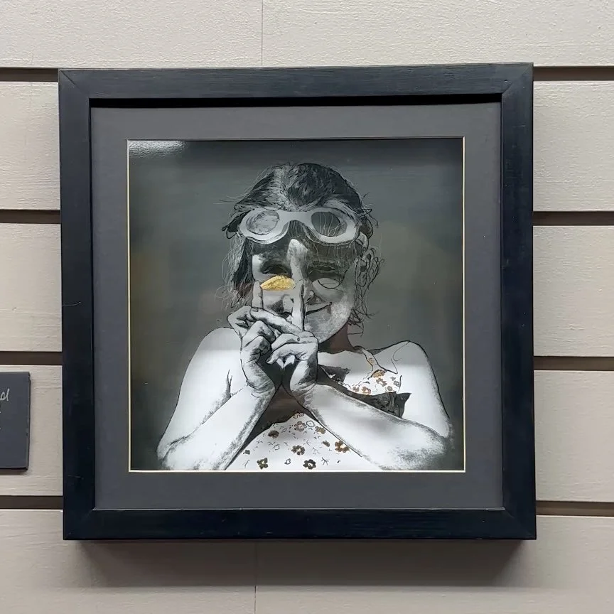 Contemporary Art Framing — Clean black frame with single mount, designed to enhance contrast, focus and modern presentation.