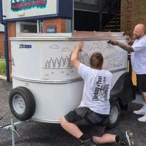 Not everything has to be serious business.

This was a fun little side project for a mate &mdash; we added some graphics to his family&rsquo;s camping trailer.

Bit of a laugh, and brought something a bit different to our week.

#campinglife #sidepro