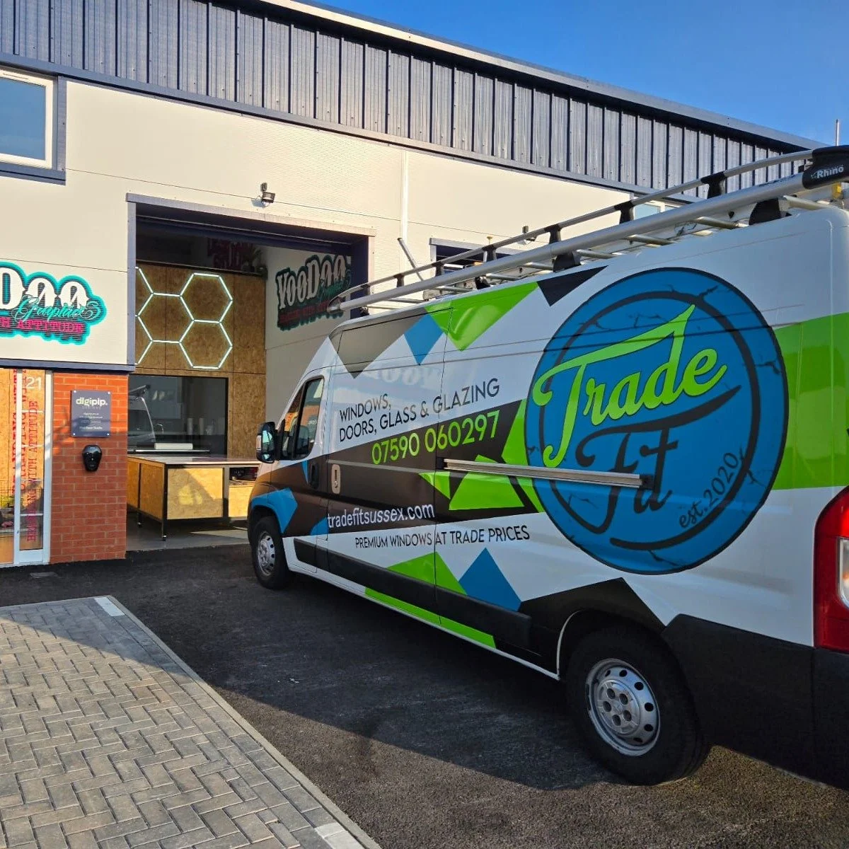 Just wrapped another van for one of our trade clients, @tradefitsussex 

It&rsquo;s bold, bright, and impossible to miss. We gave their logo and branding a fresh little revamp, too.

Plus, did you know we offer a wheel &amp; tyre package? 👀 Check ou