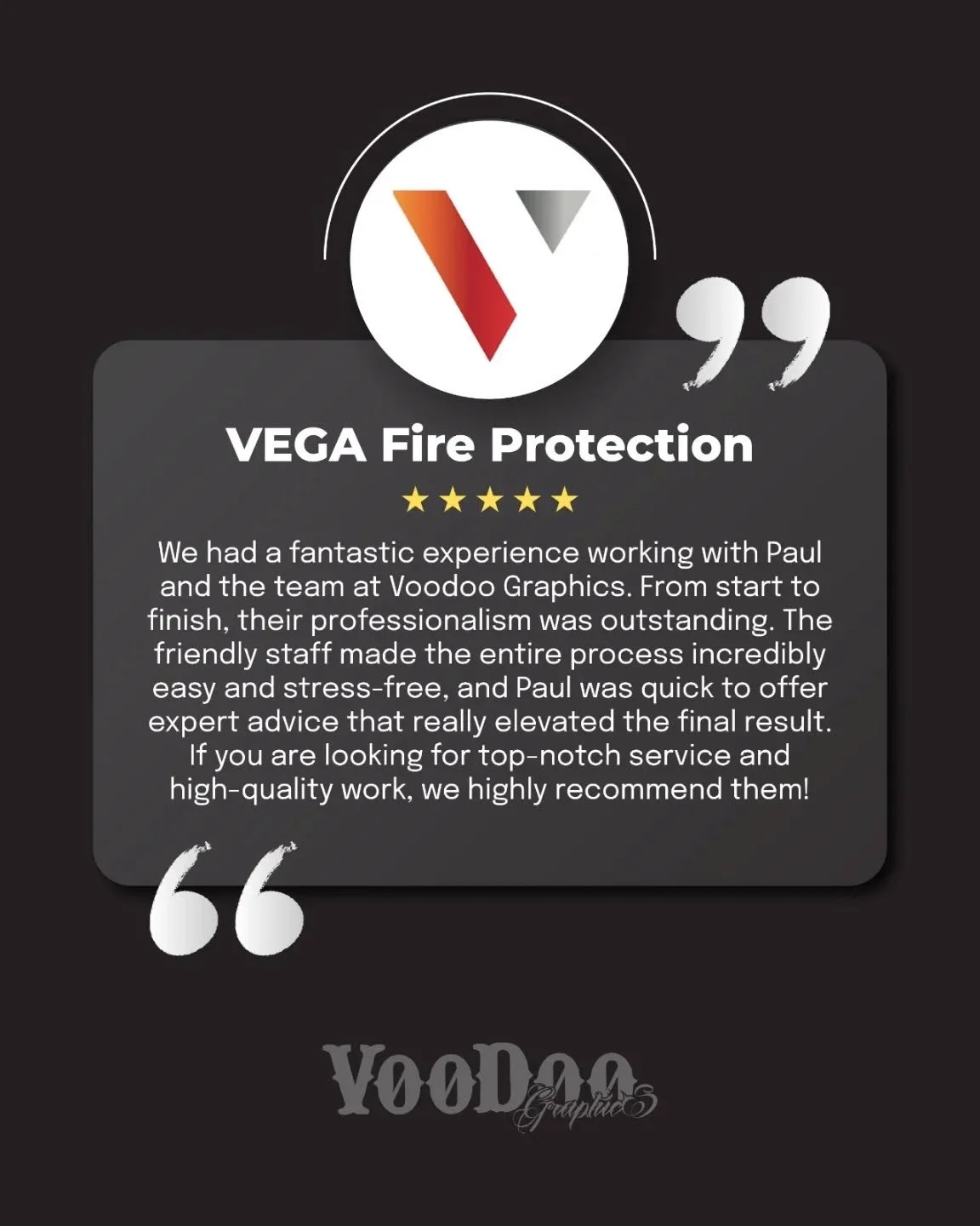 A massive thank you to @vega_fire_protection for their lovely review this morning and their continued support.

We genuinely appreciate every client who takes the time to leave feedback, it means a lot and reflects the level of service that we always