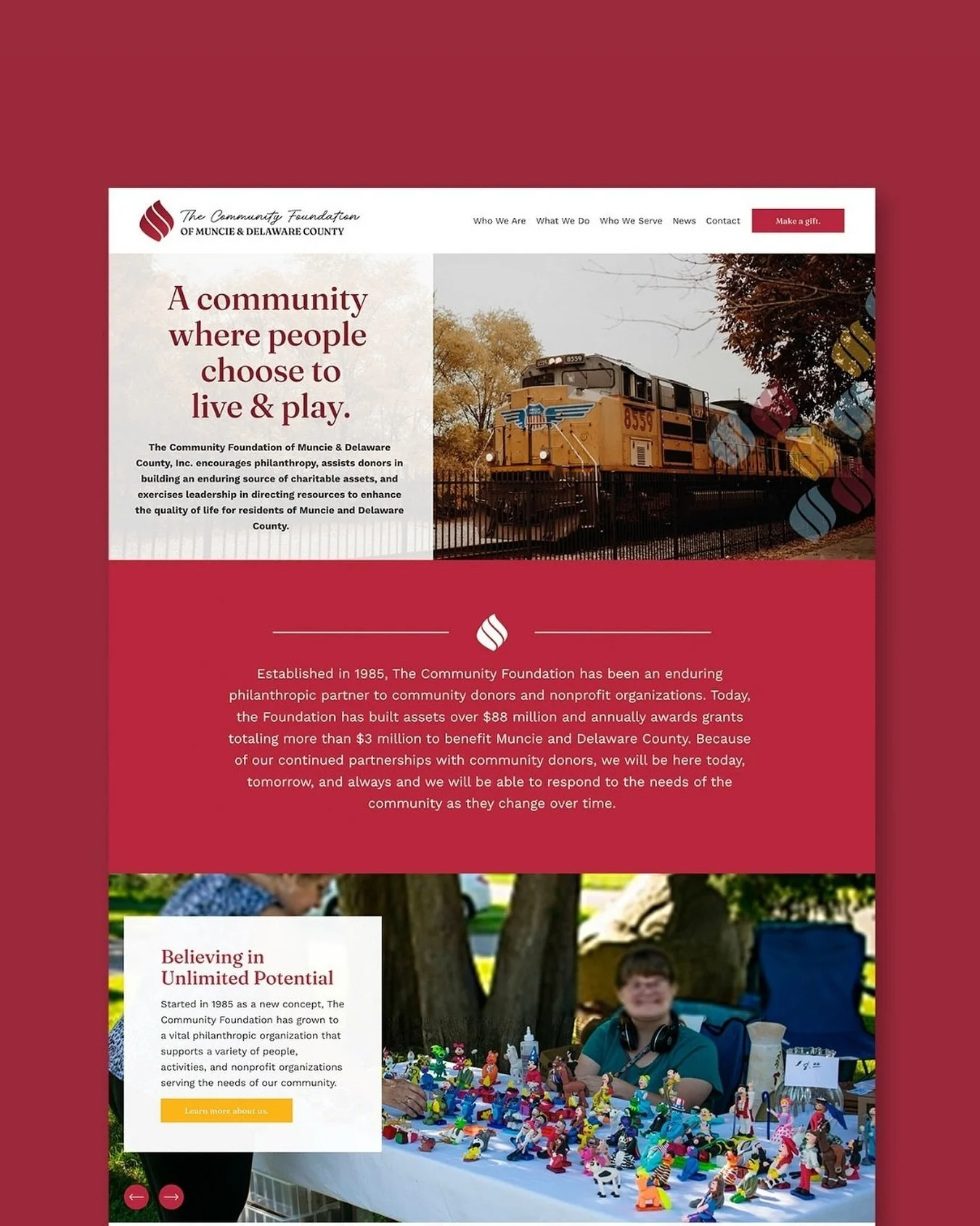 The @cfmdin website redesign was truly transformational. We began with multiple strategy meetings to condense the pages and reorganize the navigation to improve the user experience. Then, the design was modernized and built to match the refreshed bra