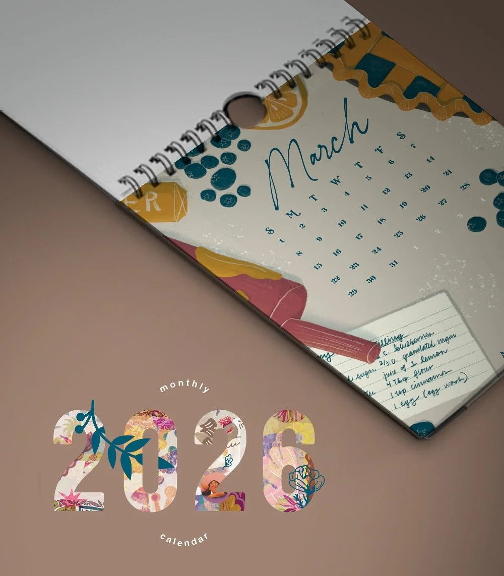 We were thrilled to be invited alongside 11 other incredible Minneapolis artists to contribute to @shopgoodgraces&rsquo; 2026 Wall Calendar. The theme this year was memory, reminding us of good things from the past and allowing those moments of conne