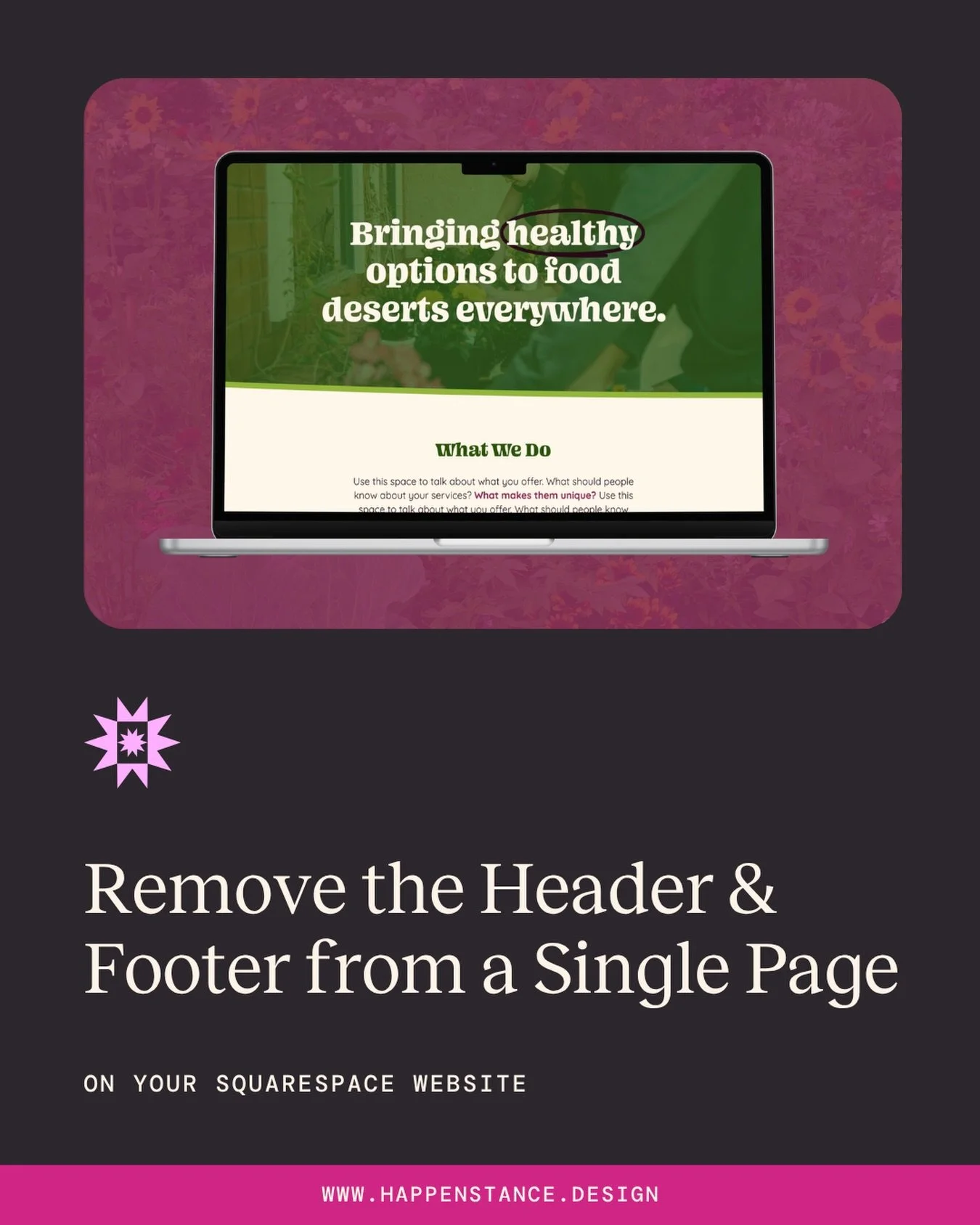 Creating a lead magnet on Squarespace and want to hide the header and footer on only that page? Thanks to a recent update from Squarespace, this is now a super quick fix with no code needed!

Shelley walks you through the process in just over a minut