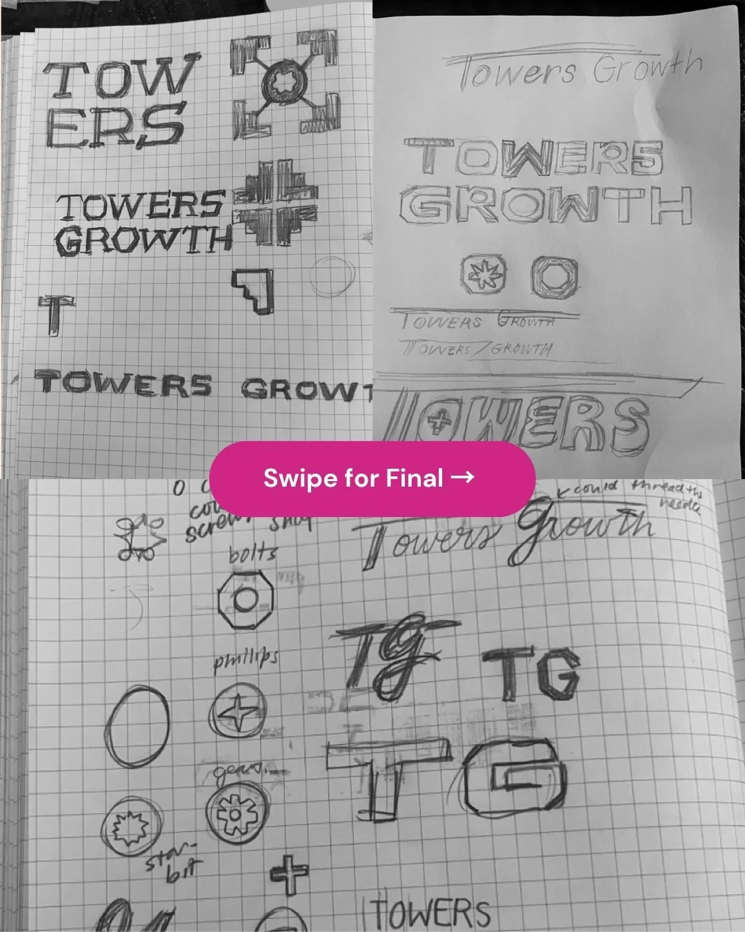 Everything we make starts on paper. When we work with our hands, ideas flow quickly and organically. This method allows for us to create truly unique concepts that represent the heart of what our clients do.
