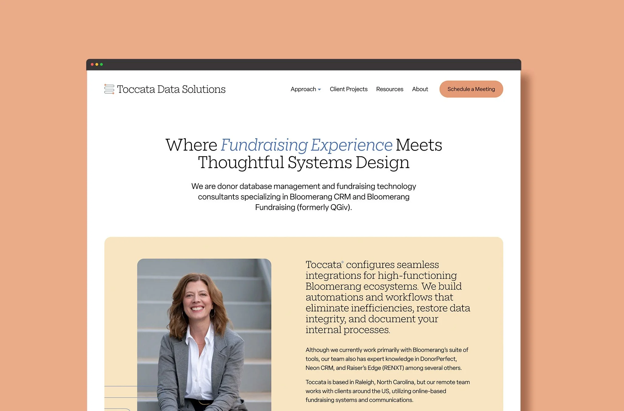 Toccata Data Solutions' Homepage, built on Squarespace by Happenstance Design Co.