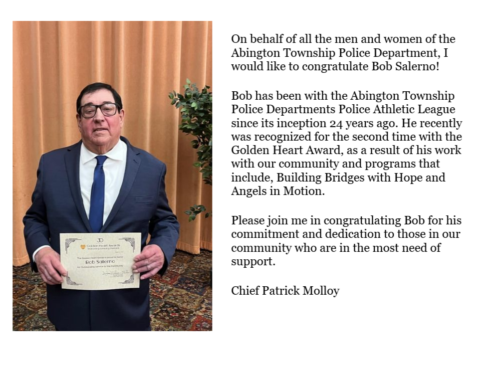 A message from the Abington Chief of Police